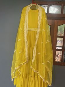 once worn Yellow Tiered Ethnic Go