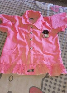Cute Pink Baby Girl's crap top Shirt
