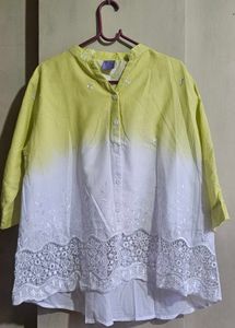 Embroidered Ombre Kurta