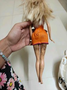 Barbie Doll With Orange Dress
