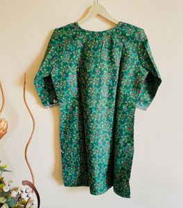 Green Embroidered Kurta