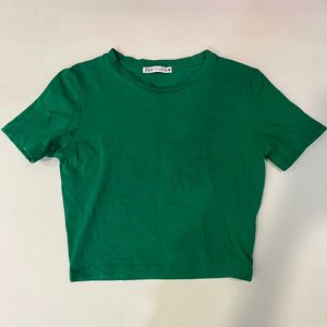 Green Cropped T-Shirt