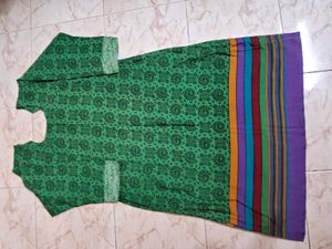 XL Pure Cotton 3pcs Kurti Set