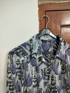 Sheer button down tunic