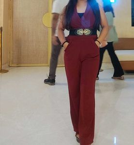 Maroon Jumpsuit  and cord set