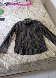 Striped Button-Up Men's Shirt