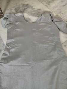 Elegant Grey Embroidered Kurta Set