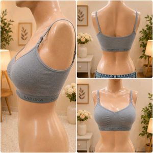 Comfortable Grey Sports Bra