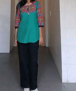 Green Short Kurti