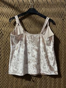 Velvet Cami Top - Light Pink