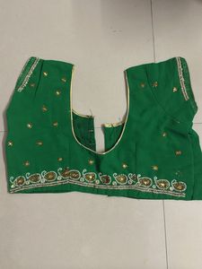Beautiful Green Embroidered Saree