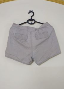 Women's Light Gray Cargo Shorts
