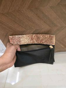 Sparkly Gold &amp; Black Clutch