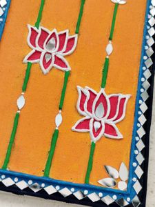 Peacock &amp; Lotus Handmade Wall Art