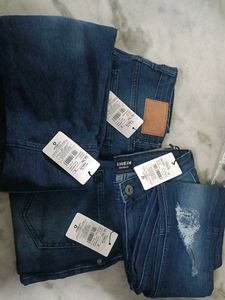 Ripped Blue Dark Wash Jeans