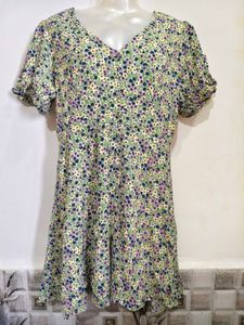 Floral Puff Sleeve Mini Dress