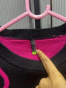 Smiley Face Knit Sweater