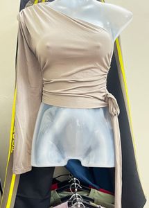 Stylish One-Shoulder Ruched Top