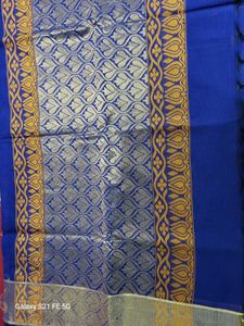Chanderi Saree Paired With 36 Size Blouse