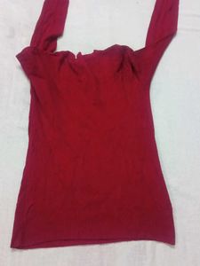 Cozy Red Long Sleeve Sweater