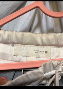 ZARA Grey Wide Leg Trousers