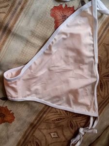 Pink Bikini Bottom with White Trim