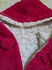 Kids Fur Hooded Winter Jacket