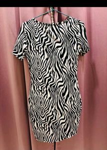 Zebra Print Mini Bodycon Dress