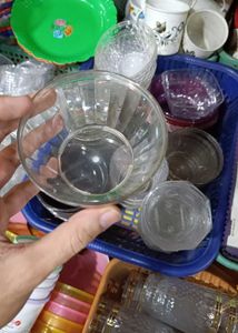 Clear Plastic Storage Containers Set of 6