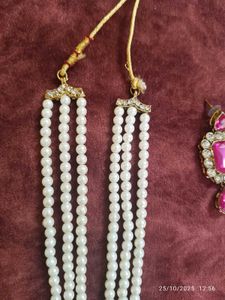 new pink kundan Jewellery Set