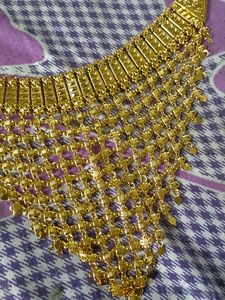Gold-Plated Necklace and Earrings Set