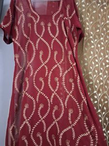 Maroon Georgette Suit