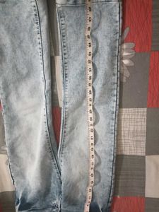 Stylish Acid Wash Wide Leg Jeans