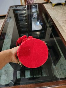 Red Embroidered Potli Bag