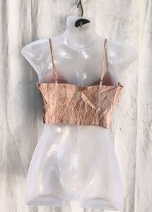 I. Crinkled Cami Top with Button Detail