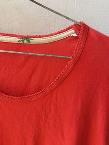 Orange Short Sleeve Casual Tee