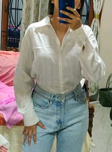 Classic White Button-Up Shirt