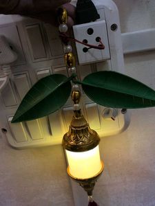 Decorative Hanging Lamp with Leaf Accents