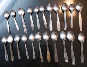 Set of 22 Stainless Steel Spoons