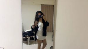 White Ruched Bodycon Mini Dress