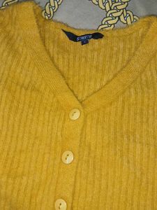 Mustard Fuzzy Cardigan