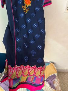 Heavy Embroidery Suit Front N Back With Dupatta