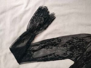 Black Lace Sheer Top