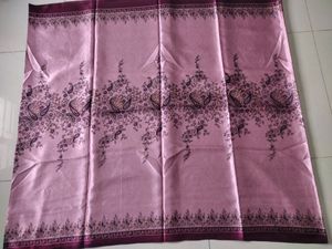 New Full Pink Satin Saree