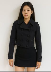 Zara Double Breasted Wool Blend Coat