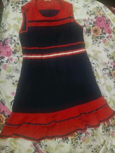 Tokyo talkies  Striped Ruffle Hem Dress