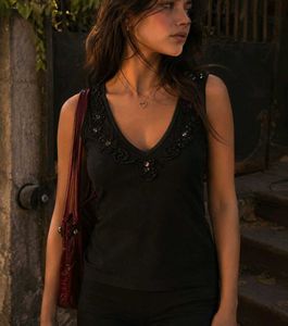 SALE Black y2k desi-baddie tank top