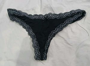 ⭐ Black Lace Thong Panty
