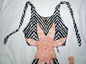 Knot Front Cut One Piece/ Swimsuit/ Beach Party 🔥