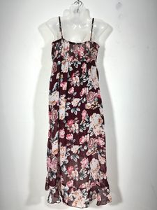 Indulge Maroon and White  Dresses (Women’s)